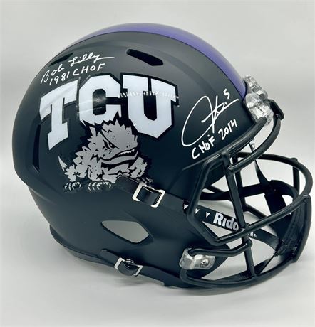 Tomlinson/Lilly TCU Full-Sized Speed Rep Helmet with CHOF Inscriptions Beckett