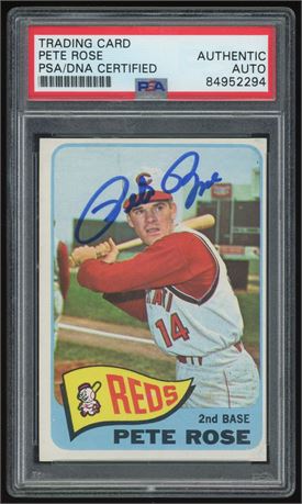 1965 Topps #207 Pete Rose PSA Authentic Auto