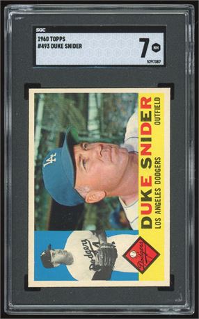 1960 Topps #493 Duke Snider SGC 7 NM
