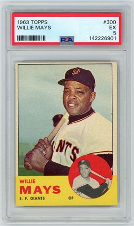 1963 Topps #300 Willie Mays PSA 5 EX