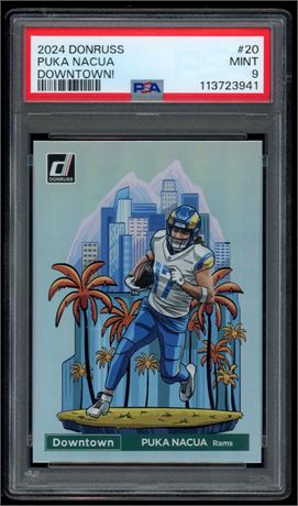 2024 Donruss #20 Puka Nacua Downtown! PSA 9