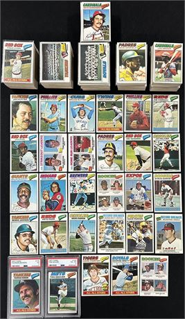 1977 Topps NEAR Complete Baseball Set (600+ cards of 660) Tons of Stars