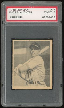 1948 Bowman #17 Enos Slaughter RC PSA 6 EXMT