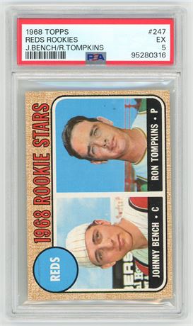 1968 Topps #247 Johnny Bench RC PSA 5 EX