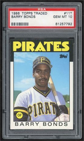 1986 Topps Traded Barry Bonds RC PSA 10 GEM MINT