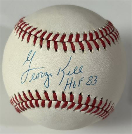 George Kell Signed Official American League Baseball Baseball w/ "HOF 83" JSA