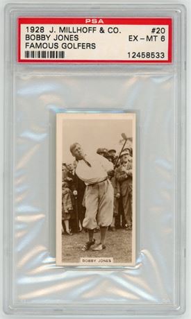 1928 J Millhoff & Co #20 Bobby Jones Famous Golfers PSA 6 EXMT