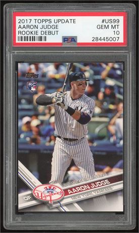 2017 Topps Update Aaron Judge RC Rookie Debut PSA 10 GEM MINT