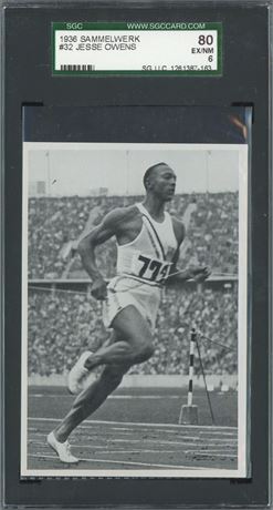 1936 Sammelwerk #32 Jesse Owens SGC 6 EXMT