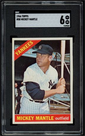 1966 Topps #50 Mickey Mantle SGC 6