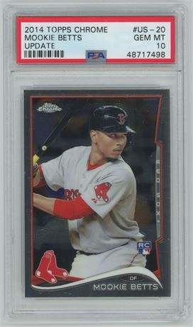 2014 Topps Chrome Update #US-20 Mookie Betts RC PSA 10 GEM MINT