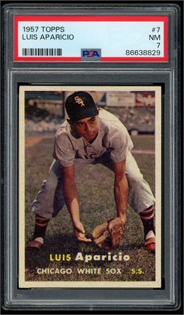 1957 Topps #7 Luis Aparicio PSA 7