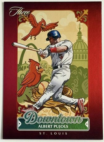 2025 Panini Three and Two #13 Albert Pujols Downtown Case Hit