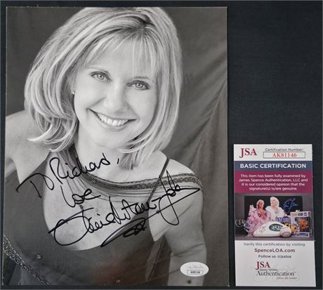 Olivia Newton John Signed 8x10 Photo JSA "To Richard"