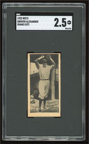 1923 W572 Grover Alexander Hand Cut SGC 2.5 GOOD+