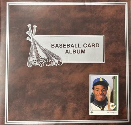 Ken Griffey Jr Binder Lot (Aprox 325 Cards, 2 Magazines) w/ Upper Deck RC