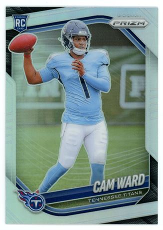 2025 Panini Prizm #352 Cam Ward RC Silver Prizm