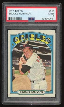 1972 Topps #550 Brooks Robinson PSA 9 MINT Beauty Only 16 Higher