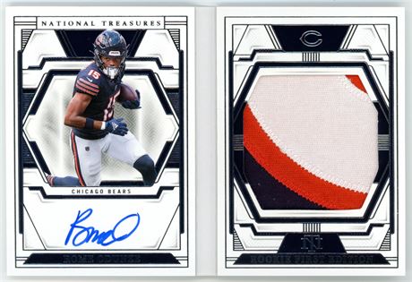 2024 National Treasures Rome Odunze RC First Edition Booklet 65/99 Patch Auto