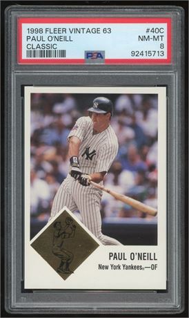 1998 Fleer Vintage 63 Paul O'Neill Classic 34/63 PSA 8 NMMT