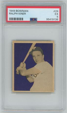 1949 Bowman #29 Ralph Kiner PSA 5 EX