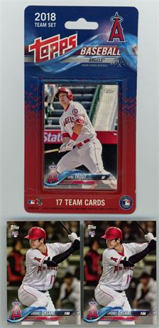 2018 Topps Baseball Team Set (1) w/ Shohei Ohtani RC (2) Batting