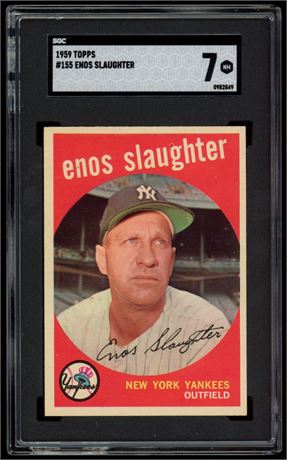 1959 Topps #155 Enos Slaughter SGC 7 NM