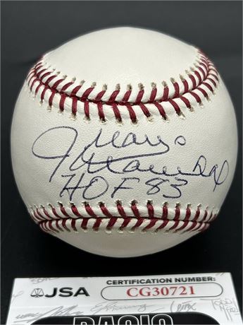 Juan Marichal Signed Official Major League Baseball Dual Cert JSA/MLB White
