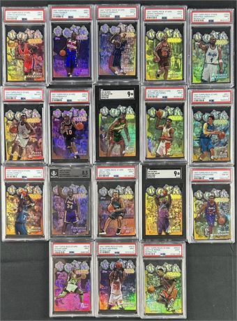 1997 Topps Rock Stars Refractor PSA/SGC Graded Near Complete Set (18/20)