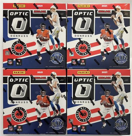 2021 Panini Donruss Optic Mega Box Lot (4) Factory Sealed