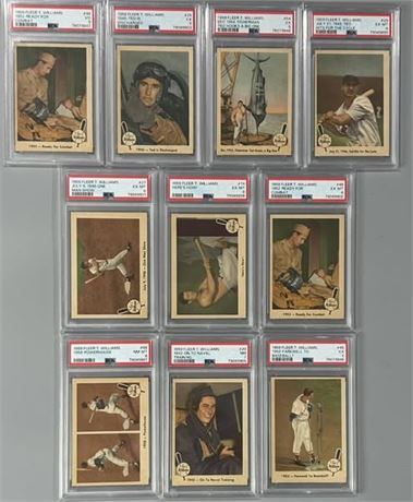 1959 Fleer Ted Williams PSA Graded Lot (10)