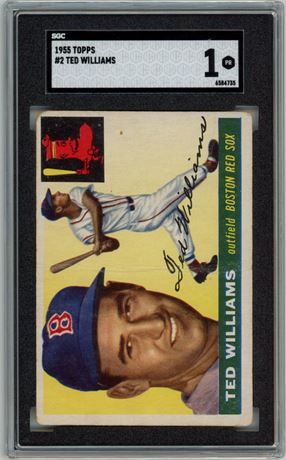 1955 Topps #2 Ted Williams SGC 1 POOR