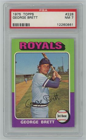 1975 Topps #228 George Brett RC PSA 7 NM