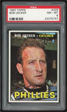 1967 Topps #326 Bob Uecker PSA 8 NMMT