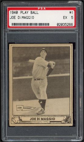 1940 Play Ball #1 Joe Dimaggio PSA 5 EX