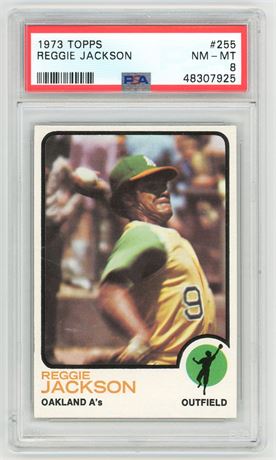 1973 Topps #255 Reggie Jackson PSA 8 NMMT