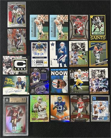 Modern Football Lot (20) w/ Patches/RC's/Autos