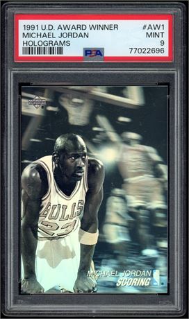 1991 U.D Award Winner Michael Jordan Holograms PSA 9