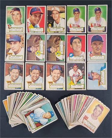 1952 Topps Baseball Lot (67) w/ Black Backs Poor