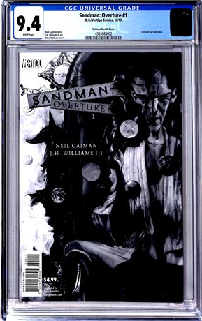 Sandman: Overture #1 (2013) CGC 9.4 McKean Sketch Cover