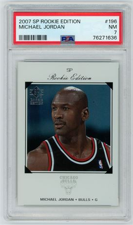 2007 SP Rookie Edition #196 Michael Jordan PSA 7 NM