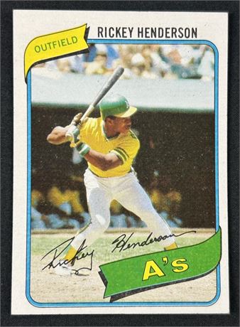 1980 Topps #482 Rickey Henderson RC EXMT+