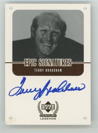 1999 Upper Deck Century Legends Epic Signatures On Card Auto Terry Bradshaw