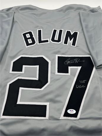 Geoff Blum Autographed White Sox Grey Baseball Jersey (PSA) XL