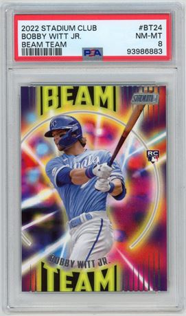 2022 Stadium Club Bobby Witt Jr RC Beam Team PSA 8 NMMT