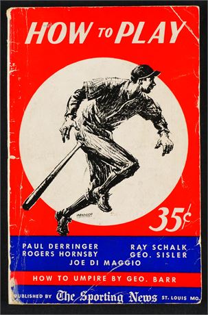 1945 The Sporting News Joe DiMaggio How To Play Baseball