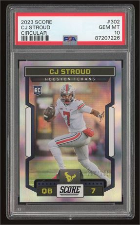 2023 Score #302 Circular CJ Stroud RC 64/135 PSA 10 GEM MINT