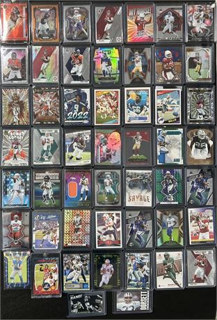 2015-2022 Football Lot (51) w/ RC's, Die-Cut, Inserts, Loaded with Stars