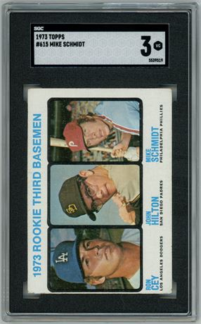 1973 Topps #615 Mike Schmidt RC Hi# SGC 3 VG