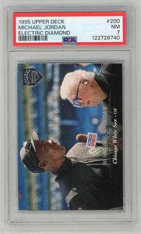 1995 Upper Deck #200 Michael Jordan Electric Diamond PSA 7 NM